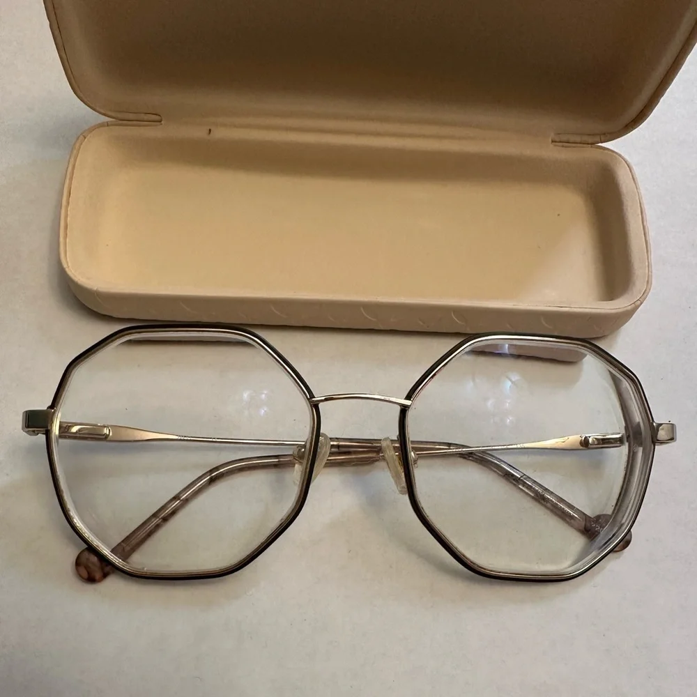 LIU JO LJ 2131 717  Authentic Eyeglasses Frames 54 18 135 Ivory Gold With‎ Case